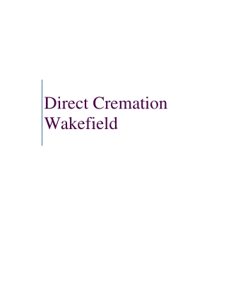 Best Direct Cremation Wakefield