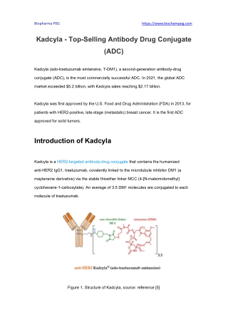 Kadcyla - Top-Selling Antibody Drug Conjugate (ADC)