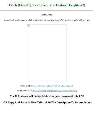 download (PDF) Fetch (Five Nights at Freddy’s: Fazbear Frights #2) Full