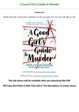 download (PDF) A Good Girl's Guide to Murder pdf