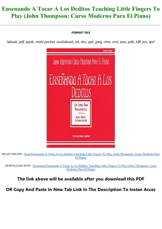 PDF DOWNLOAD Ensenando A Tocar A Los Deditos Teaching Little Fingers To Play (Jo