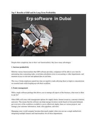 Erp software  in Dubai