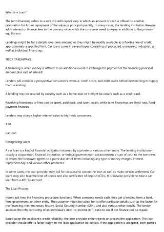 Are You Getting the Most Out of Your loan review?