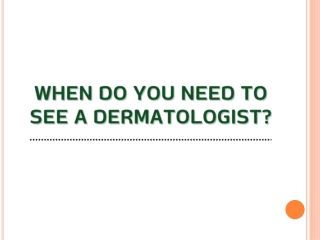 When do you need to see a Dermatologist - AMRI Hospitals