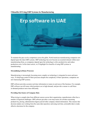 Erp software in UAE