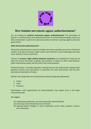 Women's Rights Without Feminism Movement - FMUS