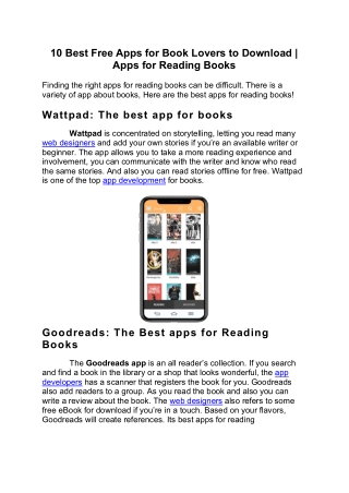 10 Best Free Apps for Book Lovers to Download