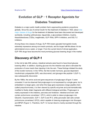 Evolution of GLP‐1 Receptor Agonists for Diabetes Treatment