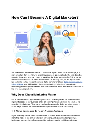 How Can I Become A Digital Marketer