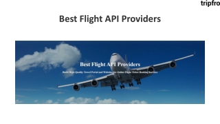 Best Flight API Providers