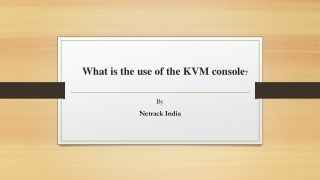 What is the use of the KVM console