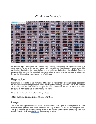 What is mParking
