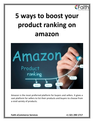 5 ways to boost your product ranking on amazon