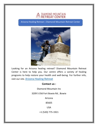 Arizona Healing Retreat | Diamond Mountain Retreat Center