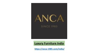 Luxury Furniture India