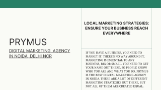 Local Marketing Strategies Ensure Your Business Reach Everywhere