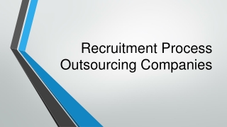 Recruitment Process Outsourcing Companies