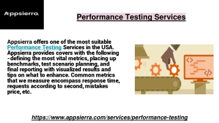 Performance Testing Services