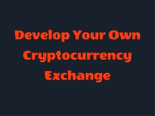 Cryptocurrency Exchange Software Development Company - Coin Developer India