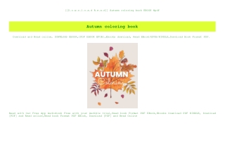 [[D.o.w.n.l.o.a.d R.e.a.d]] Autumn coloring book EBOOK #pdf