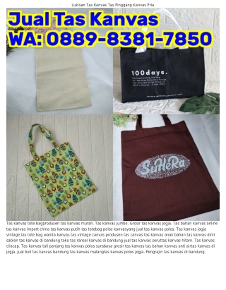 Ô88ᑫ.838l.ᜪ85Ô (WA) Tas Kanvas Selempang Pria Tempat Sablon Tas Kanvas