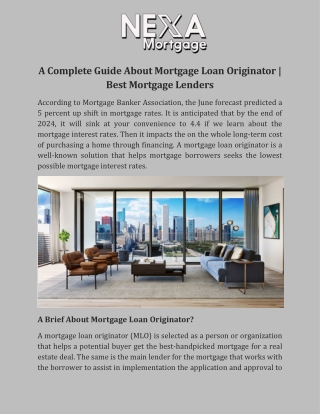 NEXA Mortgage: The Best Mortgage Companies in Lanham MD