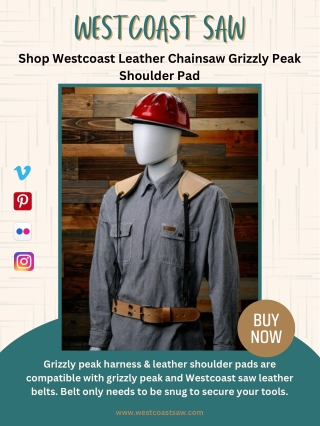 Shop Westcoast Leather Chainsaw Grizzly Peak Shoulder Pad