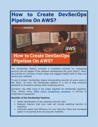 How to Create DevSecOps Pipeline On AWS