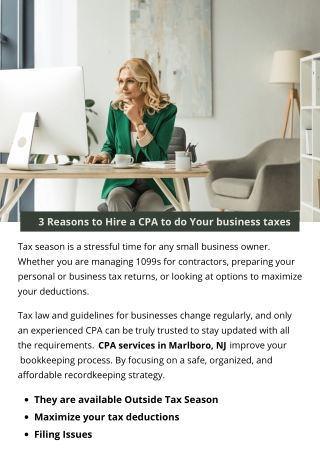 3 Reasons to Hire a CPA to do Your business taxes