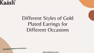 Different Styles of Gold Plated Earrings for Different Occasions