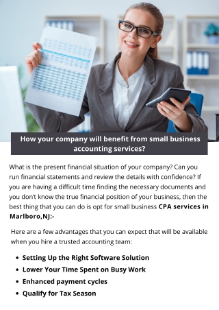 How your company will benefit from small business accounting services?