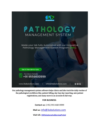 Best Pathology Management System in India