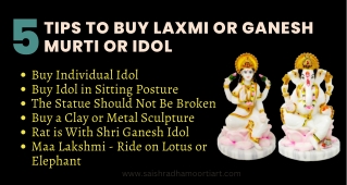 Tips To Buy Laxmi Or Ganesh Murti Or Idol