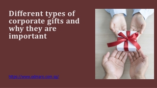 Different types of corporate gifts and why they are important