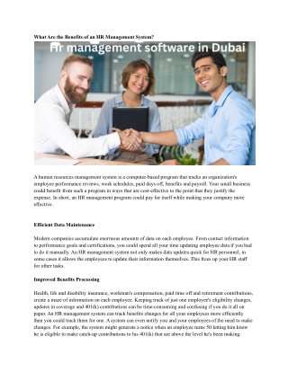 Hr management software in Dubai