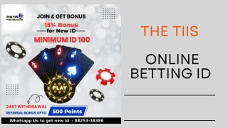 Online Betting Id Provider | The TIIS | 88253-38386