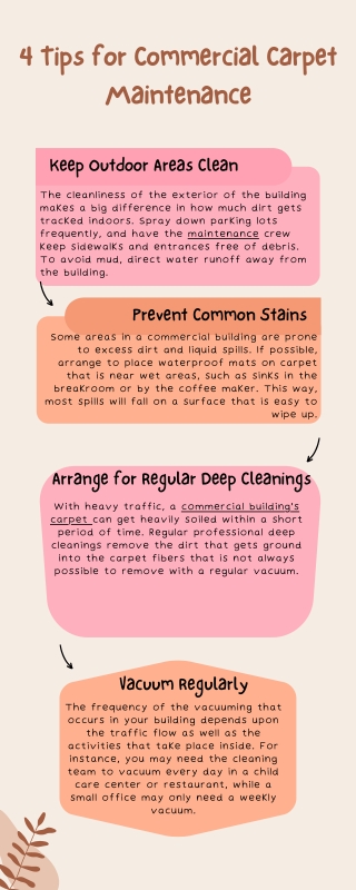 4 Tips for Commercial Carpet Maintenance