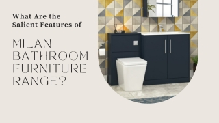 What Are the Salient Features of Milan Bathroom Furniture Range?