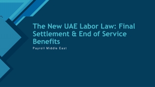 The New UAE Labor Law