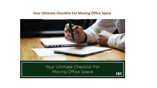 Your Ultimate Checklist For Moving Office Space