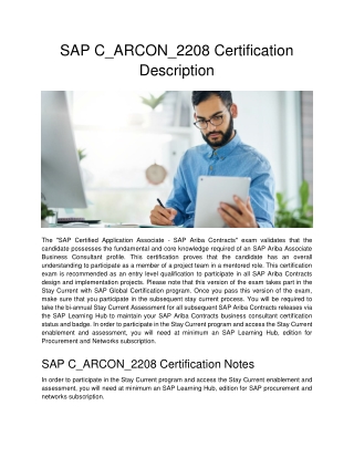 PPT - SAP C_ARCON_2208 Certification Description PowerPoint Sns-Brigh10