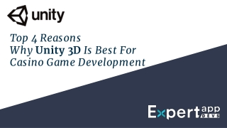 Top 4 Reasons Why Unity 3D Is Best For Casino Game Development