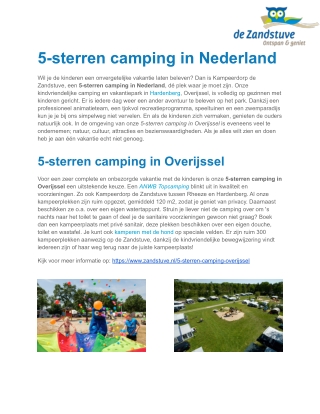 5-sterren camping in Nederland
