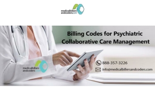 Billing Codes for Psychiatric Collaborative Care Management