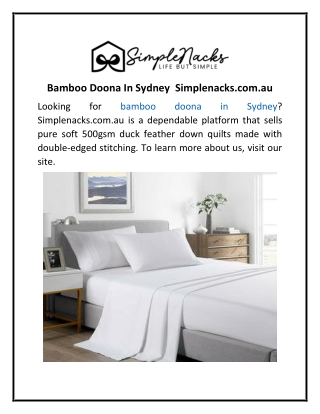 Bamboo Doona In Sydney Simplenacks.com.au