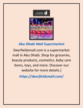 Abu Dhabi Mall Supermarket