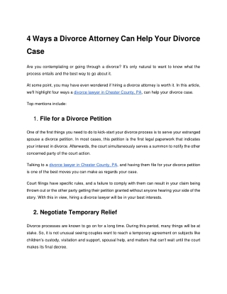 Article_LaMonacaLaw_DivorceLawyerinChesterCountyPA_4 Ways a Divorce Attorney Can Help Your Divorce Case (1) (2)