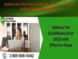 Address the QuickBooks Error 15215 with Effective Steps