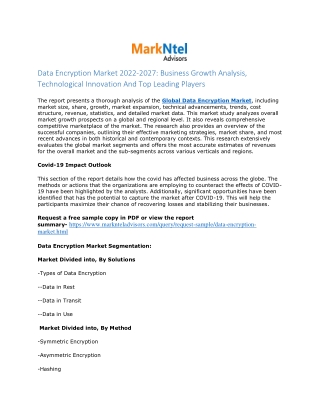 Data Encryption Market