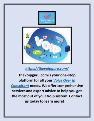 Voice Over Ip Consultant | Thevoipguru.com